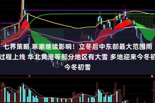 七界策略 寒潮继续影响！立冬后中东部最大范围雨雪过程上线 华北黄淮等部分地区有大雪 多地迎来今冬初雪